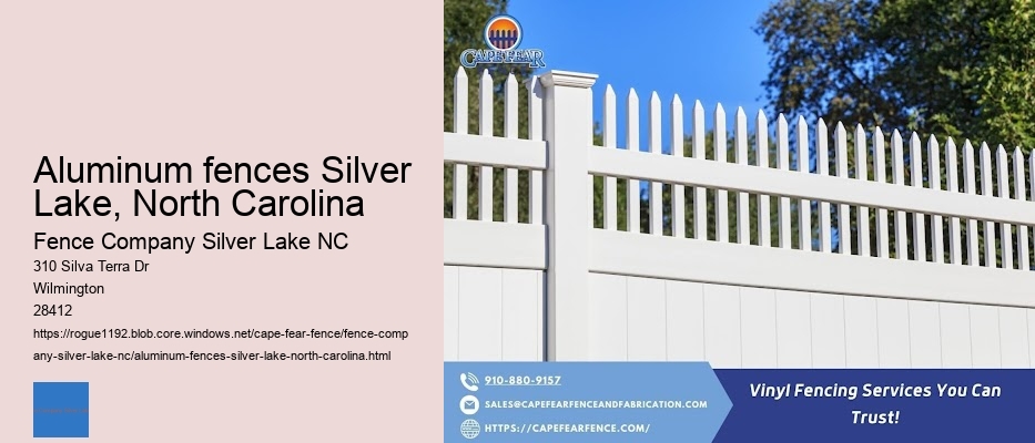 Aluminum fences Silver Lake, North Carolina