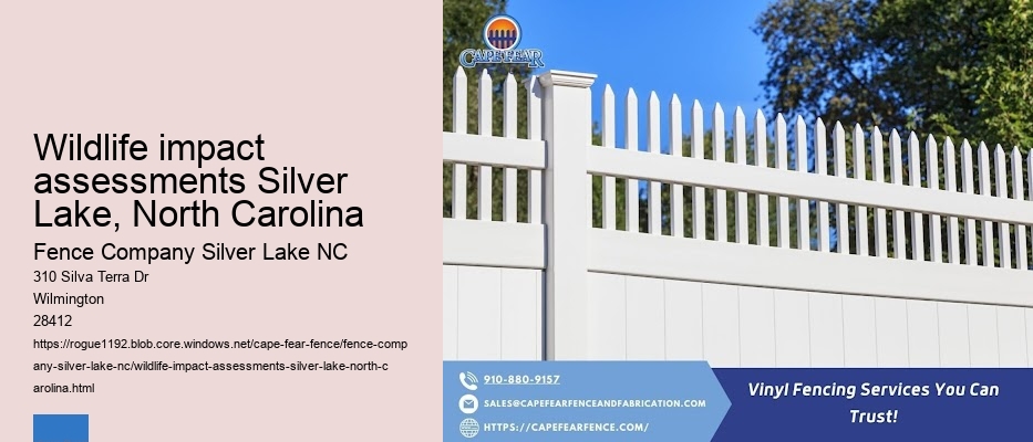 Wildlife impact assessments Silver Lake, North Carolina