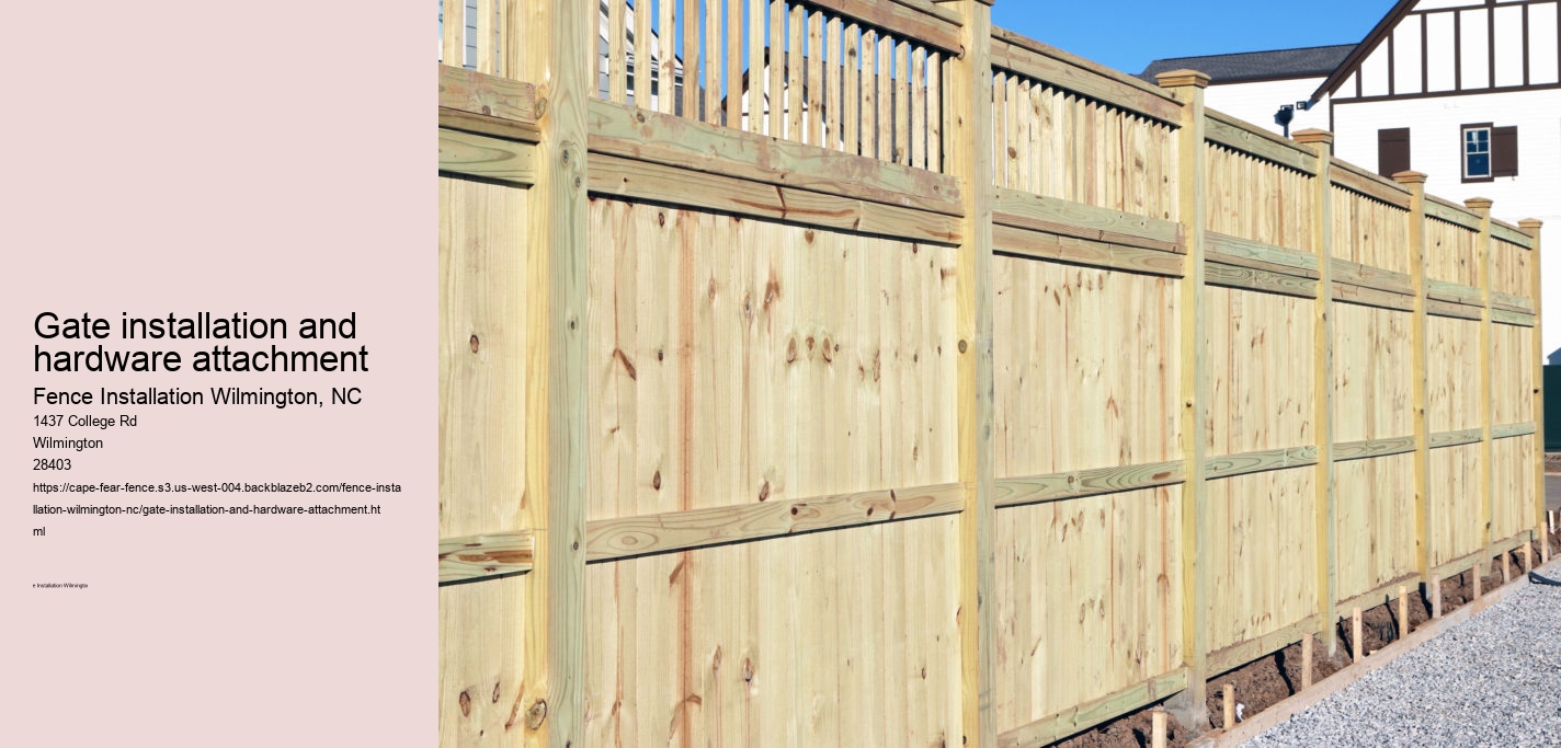 Gate installation and hardware attachment
