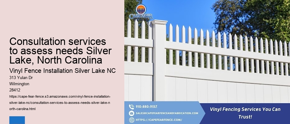 Consultation services to assess needs Silver Lake, North Carolina