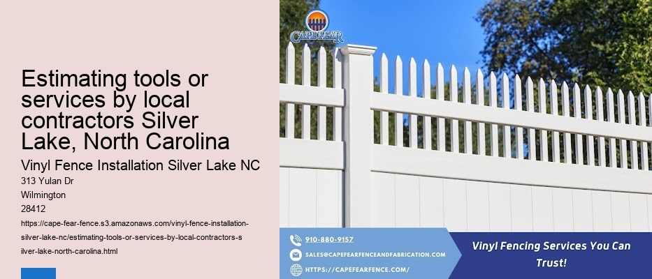 Estimating tools or services by local contractors Silver Lake, North Carolina