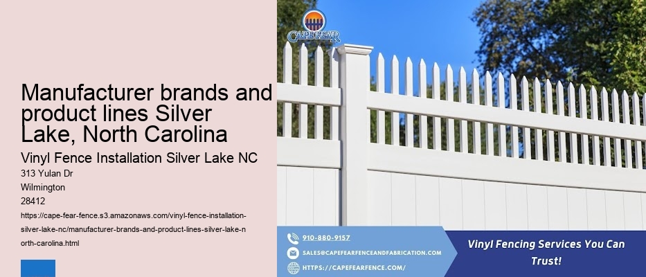 Manufacturer brands and product lines Silver Lake, North Carolina