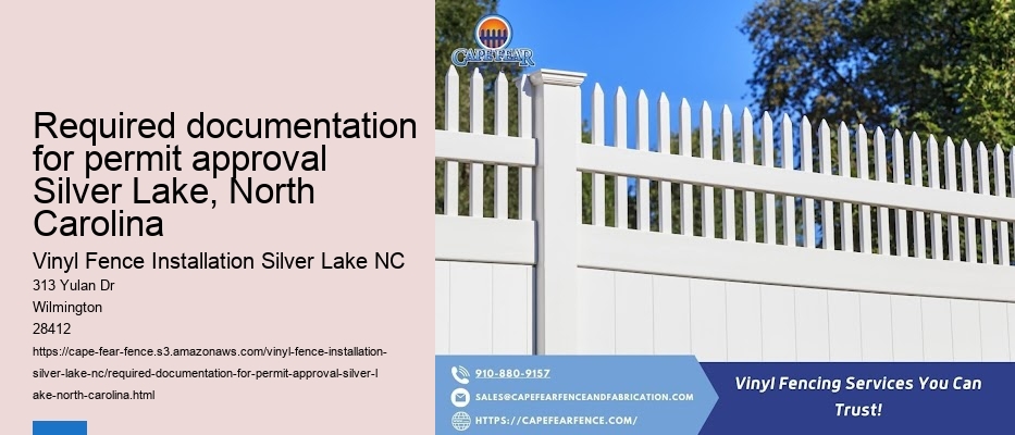 Required documentation for permit approval Silver Lake, North Carolina