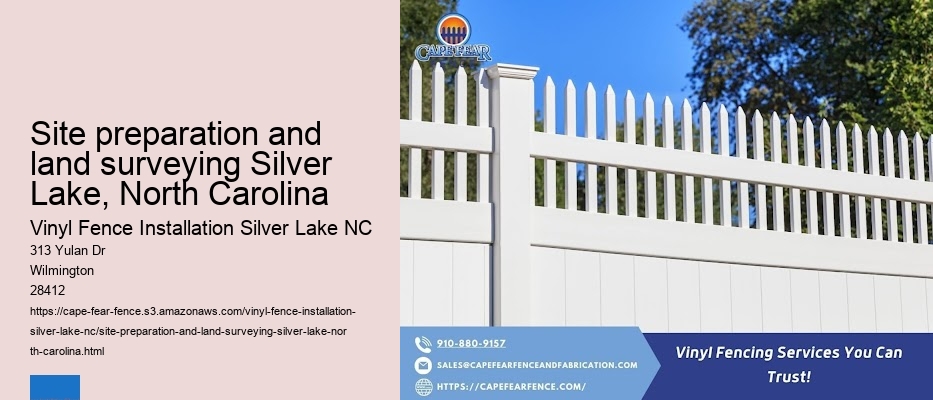 Site preparation and land surveying Silver Lake, North Carolina